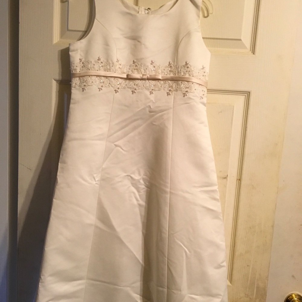 Floor length jr bridesmaid dress